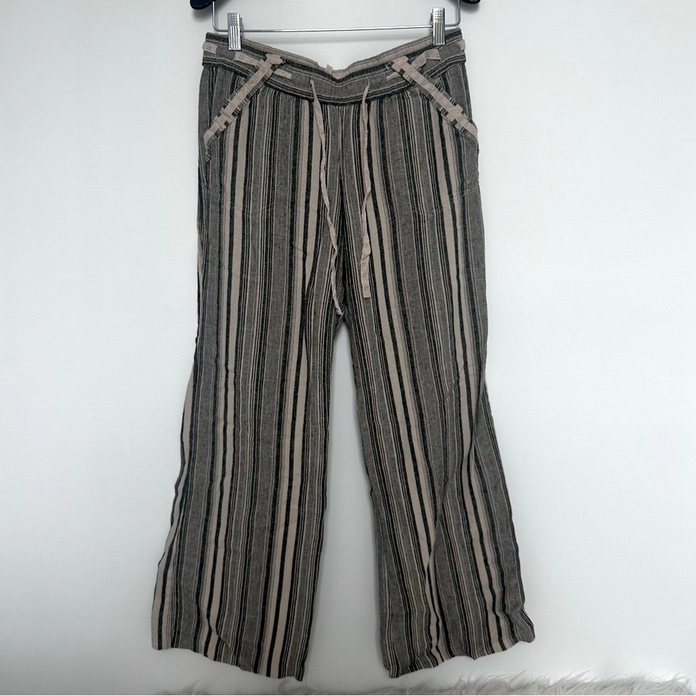 Striped linen pants